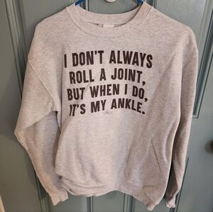 Hanes Gray Women's Sweater with Humorous Print